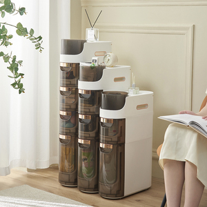 <span class=keywords><strong>Jeko</strong></span>&<span class=keywords><strong>Jeko</strong></span> - Mueble de Almacenamiento Moderno y Delgado para Cocina o Sala de Estar, Cajones de Plástico de Perfil Bajo, para Vajilla, Joyería y Limpieza - Product Image 2