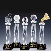 Médailles de récompense en cristal K9 personnalisées pour le basketball, le football et le golf, avec design créatif d'usine, impression UV étanche et logo personnalisé