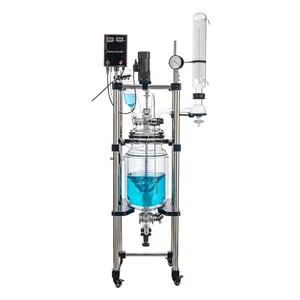 Laboao 10L Jacketed Glass Reactor for Agitated Chemical Reactions
