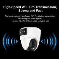 Cámara de Seguridad Interior OEM de Fábrica, Cámara PTZ WiFi de Doble Lente y 3MP, Pantalla Dual, Seguimiento Humano por IA, Audio Bidireccional
