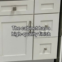 Ensemble de meubles de cuisine en bois de style européen moderne, finition peinture blanche personnalisée, avec îlot de rangement pour appartement