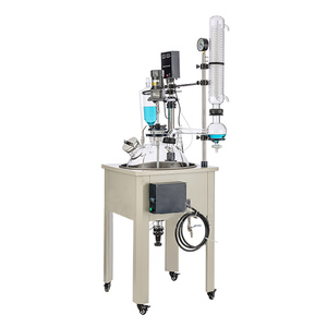 LABOAO Réacteur en verre monocouche 30L avec condenseur, entonnoir de transfert et joint en PTFE pour tests pilotes en laboratoire de chimie fine - Product Image 3