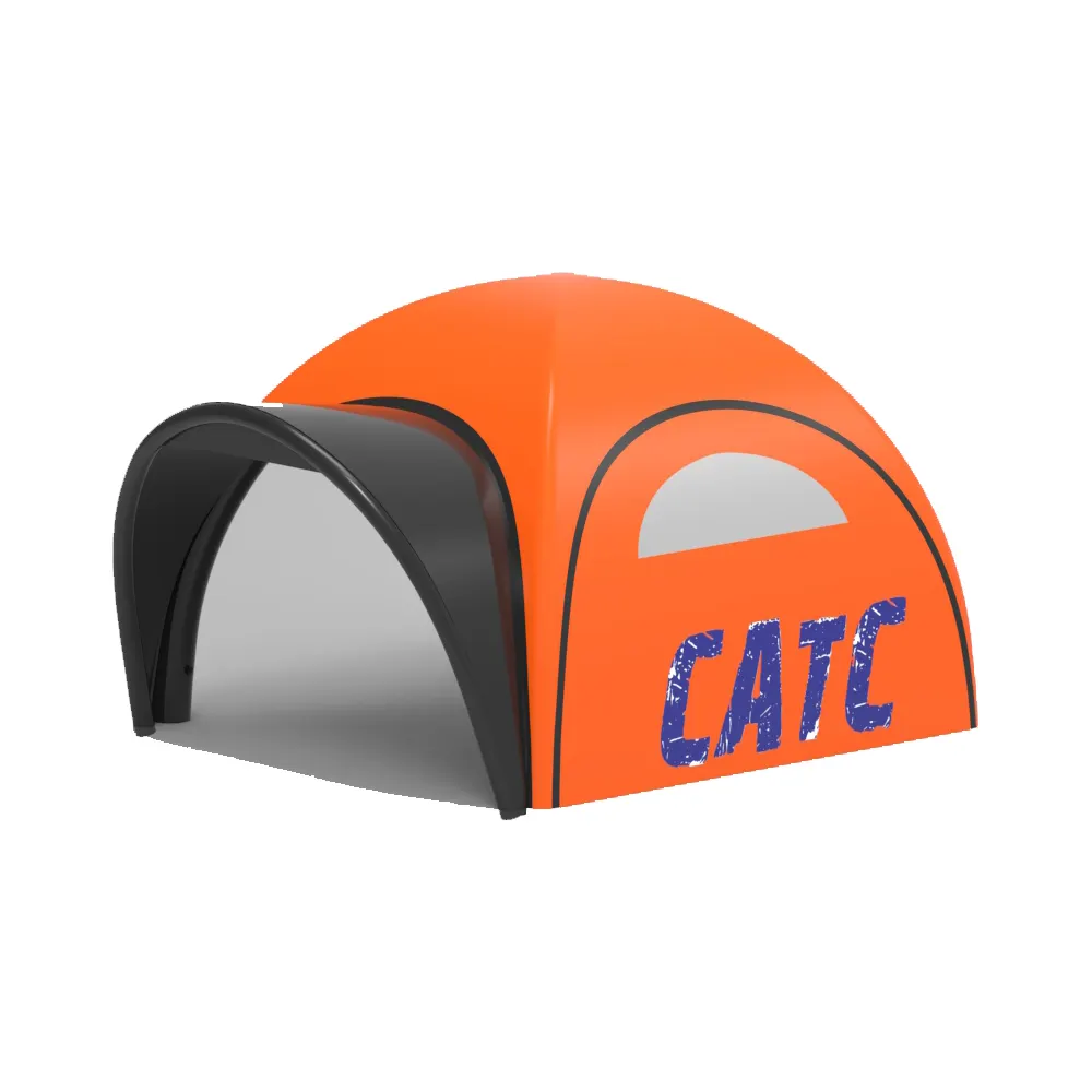 CATC çok fonksiyonlu açık mobil hava geçirmez sistemi ile fuar çadırı su geçirmez nefes şişme kubbeli çadır