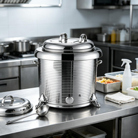 Marmite à soupe électrique commerciale 13L en acier inoxydable, chauffe-plat de buffet pour hôtels, traiteurs et restaurants