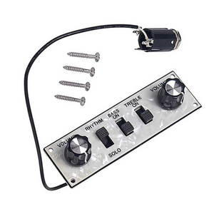 แผงวงจรกีตาร์ไฟฟ้าสีขาวมุกสวิตช์ควบคุมแบบมีสายพร้อมลูกบิดเบสอุปกรณ์เสริมสำหรับเครื่องดนตรีกีตาร์ - Product Image 1