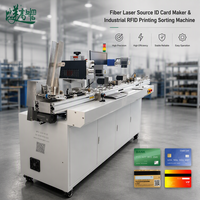 Machine d'impression et de tri de carte RFID industrielle de source de laser de fibre de fabricant de carte d'identité pour le logo, la date, le numéro, le code barres