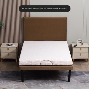 <span class=keywords><strong>Letto</strong></span> Singolo <span class=keywords><strong>Elettrico</strong></span> Multifunzionale Intelligente con Base <span class=keywords><strong>a</strong></span> <span class=keywords><strong>Doghe</strong></span> in Legno Massello, Altezza Regolabile e Telecomando, per Anziani - Product Image 4