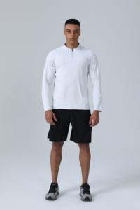 Camiseta de manga larga de alta elasticidad para hombre-Tops deportivos transpirables y absorbentes - Product Image 3