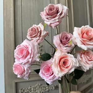 Vente chaude True <span class=keywords><strong>Fushia</strong></span> Rose Fleurs Artificielles Rose pour la Décoration de Mariage à la Maison - Product Image 4