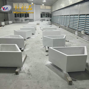 Nuevos Materiales de Construcción de Piedra, Macetas de Flores GRC de 600x600x500, Macetas de Alta Resistencia para Exteriores, para Parques y Hoteles - Product Image 1