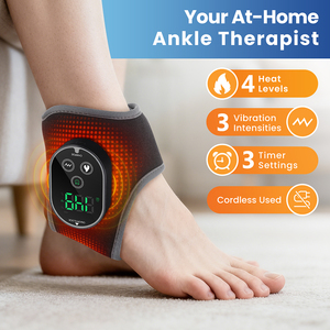Fitease Electric <strong>Foot</strong> <strong>Ankle</strong> <strong>Massager</strong> Warm Hot Compress Neoprene/ABS Material Timing Control for <strong>Ankle</strong> Sprain Muscle Fatigue - Product Image 2
