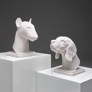 <span class=keywords><strong>Testa</strong></span> di Manichino per Animali Domestici per Esposizione Collari, Modello Cane Stampato in 3D PLA, <span class=keywords><strong>Statua</strong></span> Decorativa Moderna da Tavolo - Product Image 5