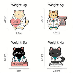 Pin <span class=keywords><strong>de</strong></span> Solapa <span class=keywords><strong>de</strong></span> Metal Esmaltado con Forma <span class=keywords><strong>de</strong></span> Estetoscopio <span class=keywords><strong>de</strong></span> Veterinario, para Ropa y Bolsos, Venta al por Mayor del Fabricante - Product Image 4