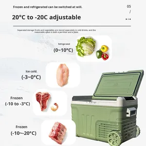 Refrigerador Eléctrico para Auto, Compresor de Refrigeración para Camiones Grandes y Hogar, Doble Uso, 12V/24V, Congelación y Refrigeración, Portátil para Exteriores - Product Image 2