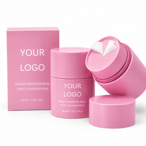 Bálsamo <span class=keywords><strong>Desmaquillante</strong></span> Pink Twist de 50g, Crema a Base de Aceite, Bálsamo Limpiador Sólido para Maquillaje Diario, Protector Solar, Elimina Impurezas, Sensación de Piel Suave - Product Image 1