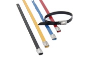 Colliers de serrage autobloquants en acier inoxydable SS304 de 8*500mm, 100 pièces par sac, pour usage industriel, attache-câbles, serre-câbles