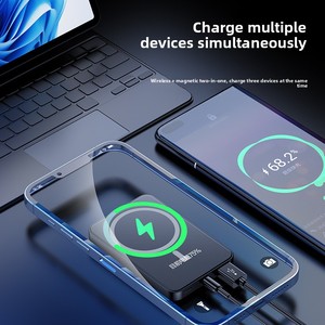 Vente flash - Mini batterie externe magnétique portable avec une grande capacité de 10000 mAh, charge rapide 22,5 W et impression de logo personnalisable - Product Image 4