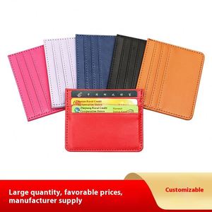 Casual High-Value PU Leather Right Angle Card Cover <b>Long</b> Zipper Closure Multi-Card Slot <b>Wallet</b> Polyester Waterproof Thread ID - Product Image 2