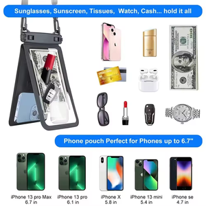 Funda impermeable universal para teléfono con cordón IPX8 funda transparente para teléfono pantalla táctil bolsa impermeable de PVC bolsa seca universal para teléfono móvil - Product Image 3