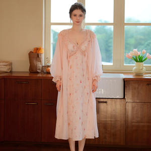 Pyjamas Damen gepolsterte Cups Frühling Herbst Neu bedrucktes Leibchen Sexy zweiteiliges Set mit gepolsterten Cups Pyjamas Oberbekleidung-Friendly <span class=keywords><strong>Lo</strong></span> - Product Image 3