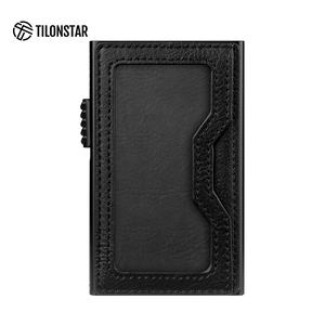 TILONSTAR TVC326-Porte-cartes de crédit Slim pour homme, portefeuille RFID en aluminium avec pochette arrière élastique - Product Image 4