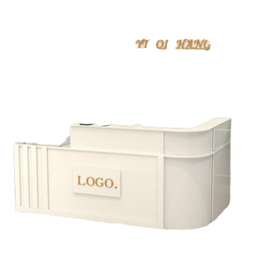 Hot Sale Modern Solid Wood Eco-Friendly Commercial <b>Salon</b> Furniture Square Hotel Gym Barbershop <b>Reception</b> <b>Desk</b> Durable - Product Image 1
