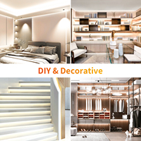 Bande LED COB 24V 320 LED/m, 8mm, couleur unique, DC24V, flexible, enroulable 5m/10m, directement de l'usine