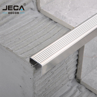 Foshan Fournisseur JECA Carrelage en porcelaine Design moderne Nez d'escalier Bande antidérapante Décoration avec logo OEM Garniture de nez de bord