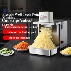 Cortadora <span class=keywords><strong>de</strong></span> Verduras Automática Industrial, Máquina Eléctrica <span class=keywords><strong>de</strong></span> Alta Capacidad para Procesar Cebollas, Papas y Zanahorias - Product Image 5