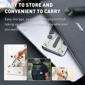 हल्के एल्यूमीनियम लैपटॉप घर के कार्यालय विशिष्ट उपयोग के लिए सिलिकॉन सतह के साथ धातु कंप्यूटर डेस्क - Product Image 4