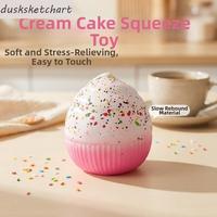 Jouet anti-stress en mousse EVA et TPR, simulation gourmande de crème glacée et cupcake, à remontée lente, pour enfants