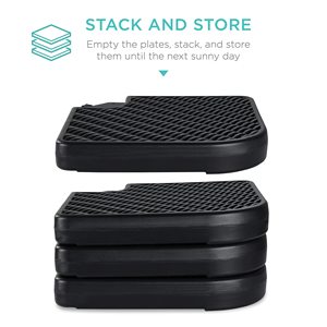 <span class=keywords><strong>Base</strong></span> de sombrilla de patio de diseño de mimbre sintético de alta resistencia para exteriores, con plato cuadrado, para sombrilla cantilever de ratán tejido, para patio y hotel - Product Image 2