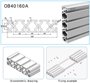 Trung Quốc Nhà Cung Cấp 8140 T Khe Cắm 40*160Mm Đen 40*160 Nhôm Đùn Hồ Sơ Cho Máy Kết Nối 4040 4080 40120 40160 - Product Image 6