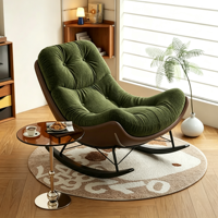 Fauteuil à bascule vintage français pour adulte, fauteuil inclinable individuel de designer, chaise longue de loisirs pour balcon et salon