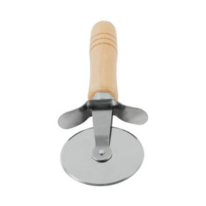 Cortador de acero con mango de madera para <span class=keywords><strong>Pizza</strong></span>, cortador redondo de <span class=keywords><strong>Pizza</strong></span>, masa de <span class=keywords><strong>Pasta</strong></span> de acero inoxidable, herramientas para hornear, M1055 - Product Image 3