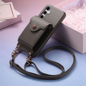 Para <span class=keywords><strong>Samsung</strong></span> A05/A05S/A15/A25/A35/A55/S25 <span class=keywords><strong>Ultra</strong></span> Cross Shoulder Wallet Phone case contraportada - Product Image 6