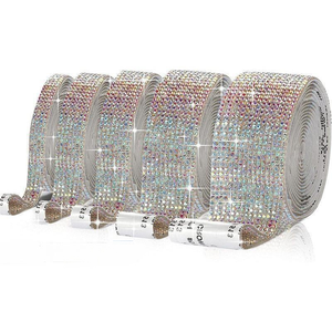 Cinta autoadhesiva de diamantes de imitación Cinta de diamantes de imitación de cristal Brillante Diamante de imitación Brillante Adorno Bling Decoración DIY - Product Image 6