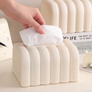 Creative Tissue Box White Plastic Pull Out Tissues Living Room Car Bathroom Storage - Product Image 3