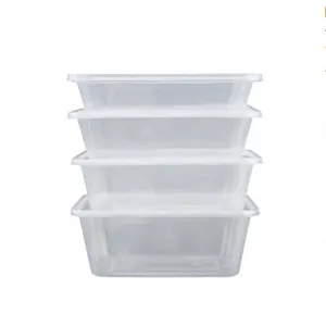 Custom Made Microwave Safe Plastic Food Packaging Containers For Takeaway Hot Cold Food