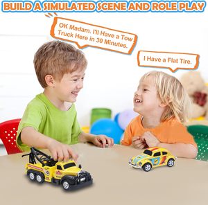 Dwi Dowellin 1/64 Scale <strong>Tow</strong> <strong>Truck</strong> Toy Remote Control Car with Lights, Mini Alloy <strong>Monster</strong> <strong>Trucks</strong>, 2.4GHz Remote &amp; APP Control Car - Product Image 2