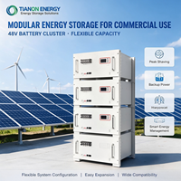 Baterai LiFePO4 Tipe Rak 4.8kWh 51.2V 100Ah, Dukungan Jaringan Hibrida, Proteksi IP20, Komunikasi CAN untuk Stasiun Basis 5G