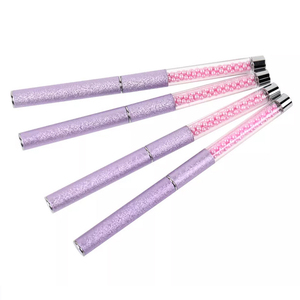 Pinceau à ongles en acrylique 100% Kolinsky avec manche violet, design classique, tailles personnalisées pour les ongles en poudre acrylique - Product Image 3