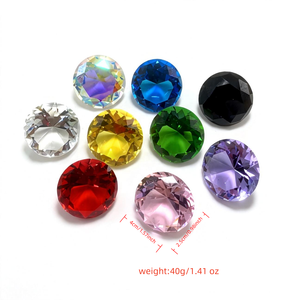 Colorful Diamond Shaped K9 Crystal <strong>Paperweight</strong> 40mm Diameter Optical Crafts - Product Image 2