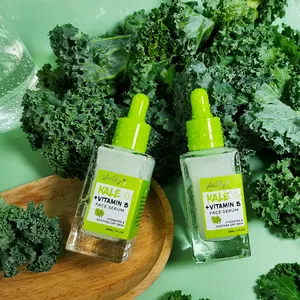 Private Label Face Brightening Smoothing Kale Vitamin B Facial Serum For Dry Skin