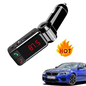 2024 Trending 5V 2.1A Dual USB Car Charger adapter & FM transmitter BC06 MP3 Player Handsfree Car Kit AUX-IN Avto Accessories