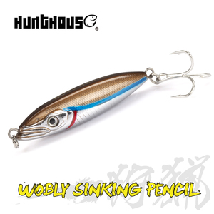 Hunthouse Prezzo all'ingrosso di fabbrica Esche artificiali da pesca a matita 62mm 80mm, Jerkbait affondanti in plastica rigida - Product Image 1