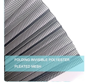 Écran plissé en polyester de couleur grise moderne Écran plissé en fibre de verre pour porte fenêtre <span class=keywords><strong>anti</strong></span>-moustique - Product Image 1