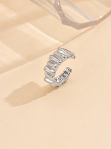 Mode Vintage nouveau Zircon en forme de C boucles d'oreilles en argent ensemble boucles d'oreilles non perçantes ensemble pour les anniversaires de bijoux de mode à la mode - Product Image 6