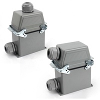 Connecteur robuste BYLJQ HE-048 16A 500V 24 broches mâle-femelle avec contacts en laiton pour applications aérospatiales et alimentation de circuits imprimés, IP65, borne à sertir