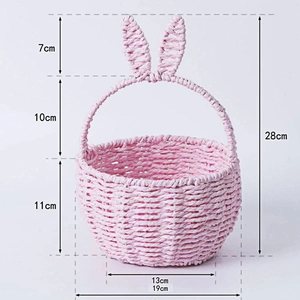 Tùy Chỉnh Phục Sinh Bunny Giỏ Xử Lý Nước Lục Bình Giấy Dây Hình Chữ Nhật Lưu Trữ Quà Tặng Hamper Cho Quần Áo Làm Bền - Product Image 2